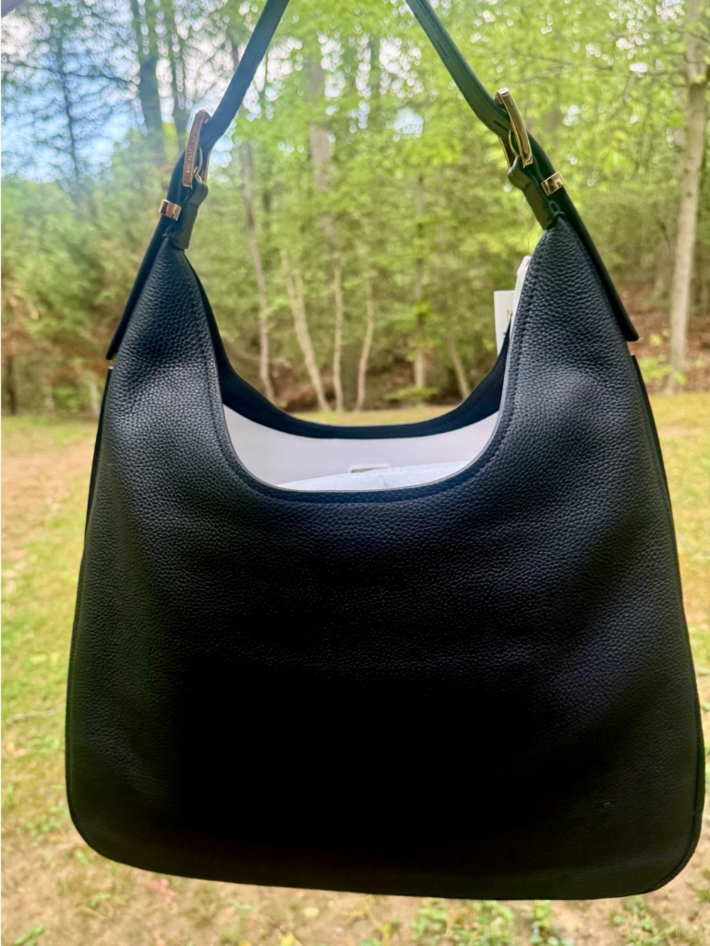Michael Kors large Nolita Black Pebbled Leather Shoulder Hobo - Picture 10 of 16